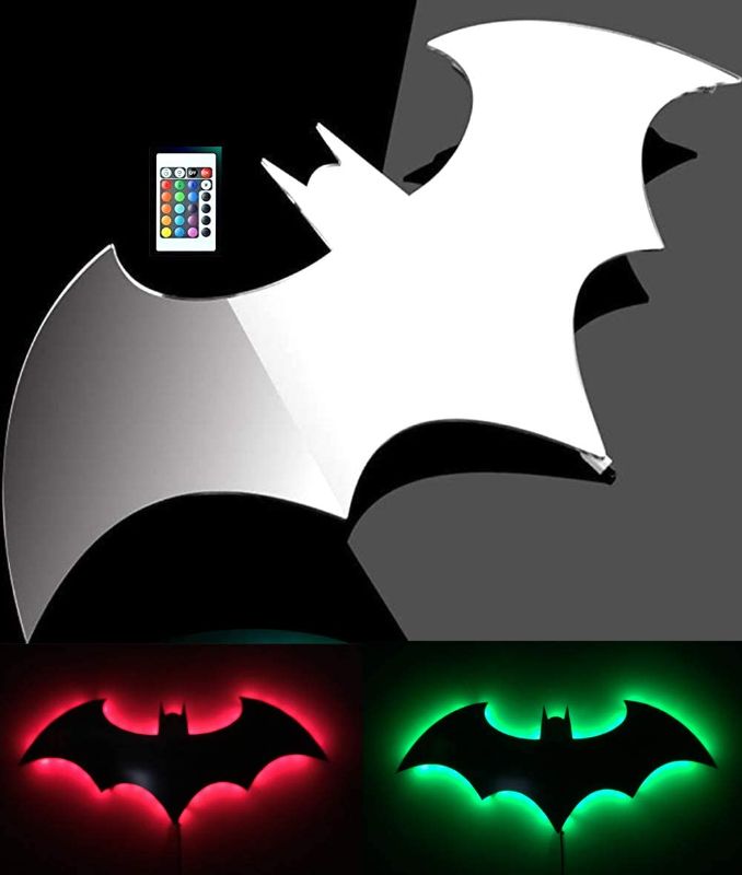 Photo 1 of LED Batman Light Batman Gifts for Men Led Lights for Bedroom Colorful Remote Control Projection Night Light, Holiday Decoration Light,Suitable for Bedroom/KTV / Corridor /Wall(Silver Colorful)
19"x9.4"