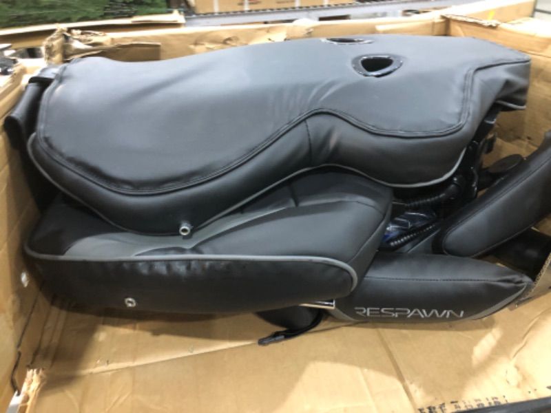 Photo 4 of **INCOMPLETE** RESPAWN 110 Racing Style Gaming Chair, Reclining Ergonomic Leather Chair with Footrest, in Gray