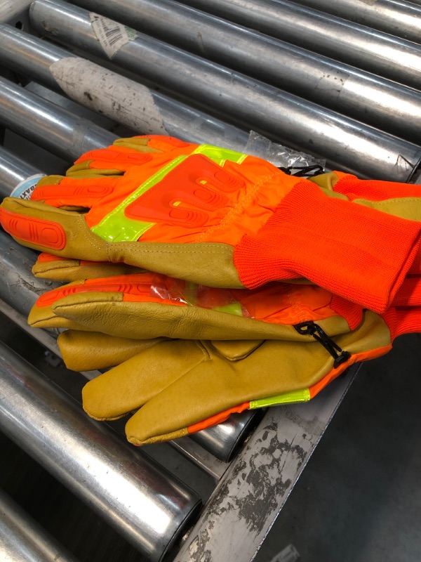 Photo 2 of 2 pairs Work Gloves; Touch Screen Gloves Conductive Palm & Fingers, Impact Protection,