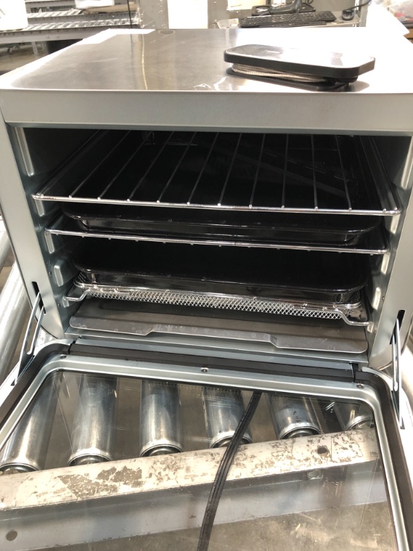 Photo 3 of *FOR PARTS, DAMAGED* Ninja DT251 Foodi 10-in-1 Smart XL Air Fry Oven, Bake, Broil, Toast, Air Fry, Air Roast, Digital Toaster