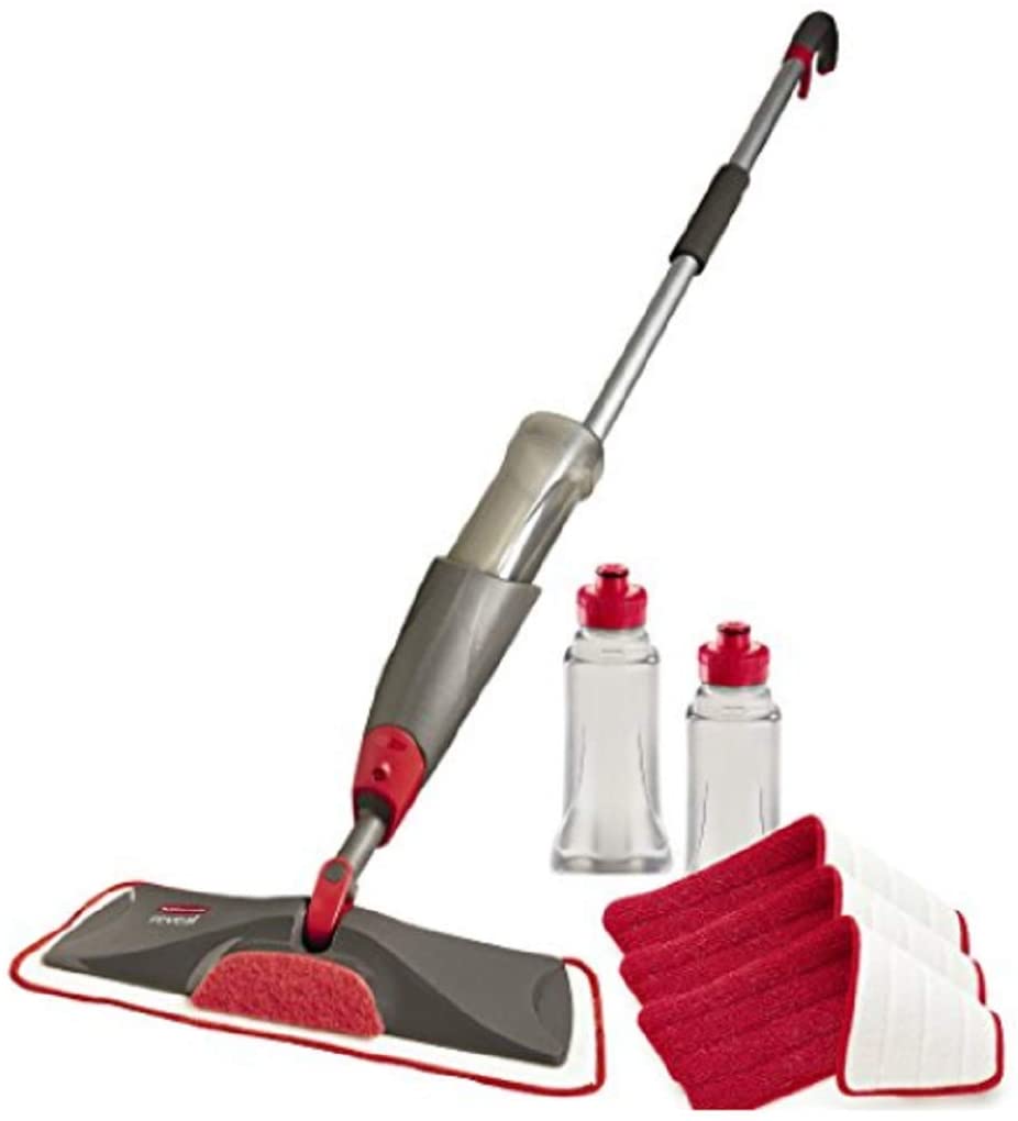 Photo 1 of *HANDLE BROKEN OFF* Rubbermaid Reveal Spray Microfiber Floor Mop Cleaning Kit for Laminate & Hardwood Floors, Spray Mop with Reusable Washable Pads, Commercial Mop
