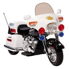 Photo 1 of *HEAVILY USED AND DAMAGED*Kid Motorz 12V Police Motorcycle Powered Ride-On - White
