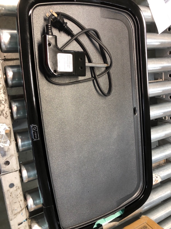 Photo 1 of Dash Everyday Deluxe Electric Griddle with Removable Nonstick Cooking Plate for Pancakes, Burgers, Quesadillas, Eggs and other Snacks, Includes Drip Tray + Recipe Book, 20” x 10.5”, 1500-Watt - Aqua*DAMAGED**