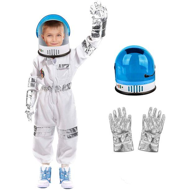 Photo 1 of **INCOMPLETE**Astronaut Costume for Kids - Children Space-Suit with Astronaut-Helmet, Birthday Gifts for Boys Girls, Toddlers Pretend Role Play Dress Up
