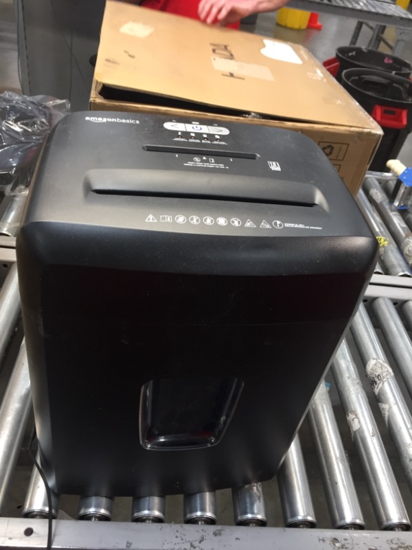 Photo 1 of Amazon Basics 15-Sheet Cross Cut Paper and CD Office Shredder with Pull Out Basket

