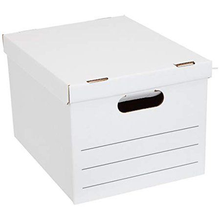 Photo 1 of Amazon Basics Basic Duty Storage/Filing Boxes with Lift-Off Lid - Legal/Letter Size, 20-Pack
