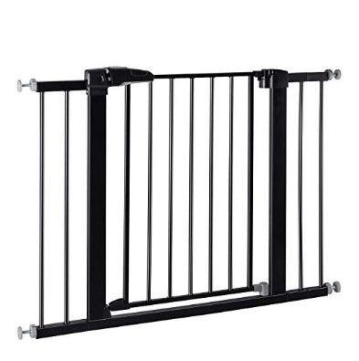 Photo 1 of BABELIO 26-40 Inch Extra Wide Pressure Mounted Metal Baby Gate for Doorways and Stairs, Black 