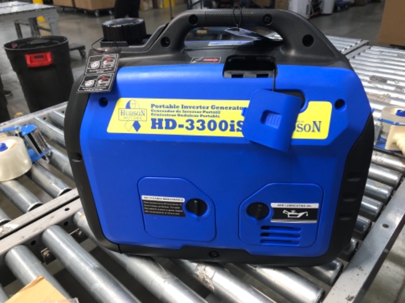 Photo 2 of Hudson Motors 3300-Watt Super Quiet Portable Inverter Generator, Gas Powered, EPA Compliant, Eco-Mode Feature, Ultra Lightweight for Backup Home Use & Camping