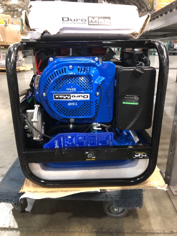 Photo 6 of PARTS ONLY***
DuroMax XP5500EH Electric Start-Camping & RV Ready, 50 State Approved Dual Fuel Portable Generator-5500 Watt Gas or Propane Powered, Blue/Black