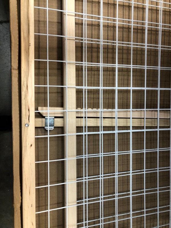 Photo 3 of 50" Wide Extra Wide Wire Mesh Baby Gate: Installs in Extra Wide Opening in Second Without damaging Wall. Pressure Mount. Fits 29.5"-50" Wide (32" Tall, Sustainable Hardwood)