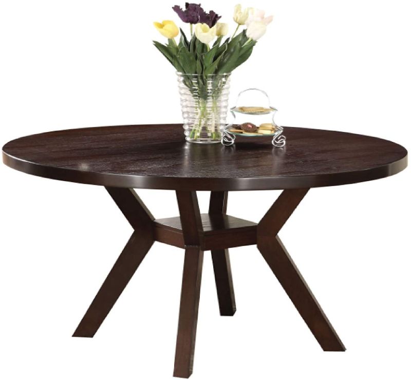 Photo 1 of Acme Drake Espresso Round Dining Table, 48-Inch
