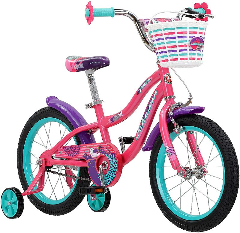 Photo 1 of Schwinn Jasmine Girls Bike with Training Wheels, 16-Inch Wheels, Pink