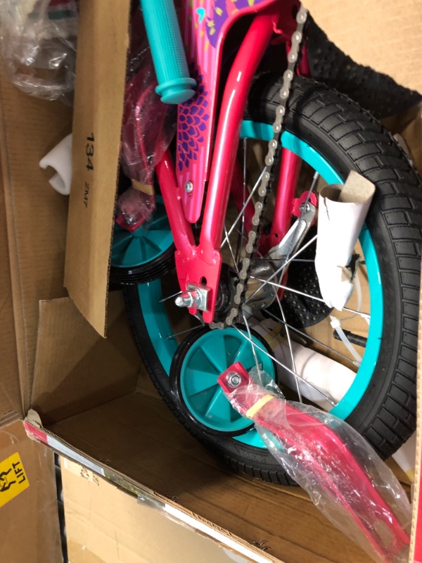 Photo 3 of Schwinn Jasmine Girls Bike with Training Wheels, 16-Inch Wheels, Pink