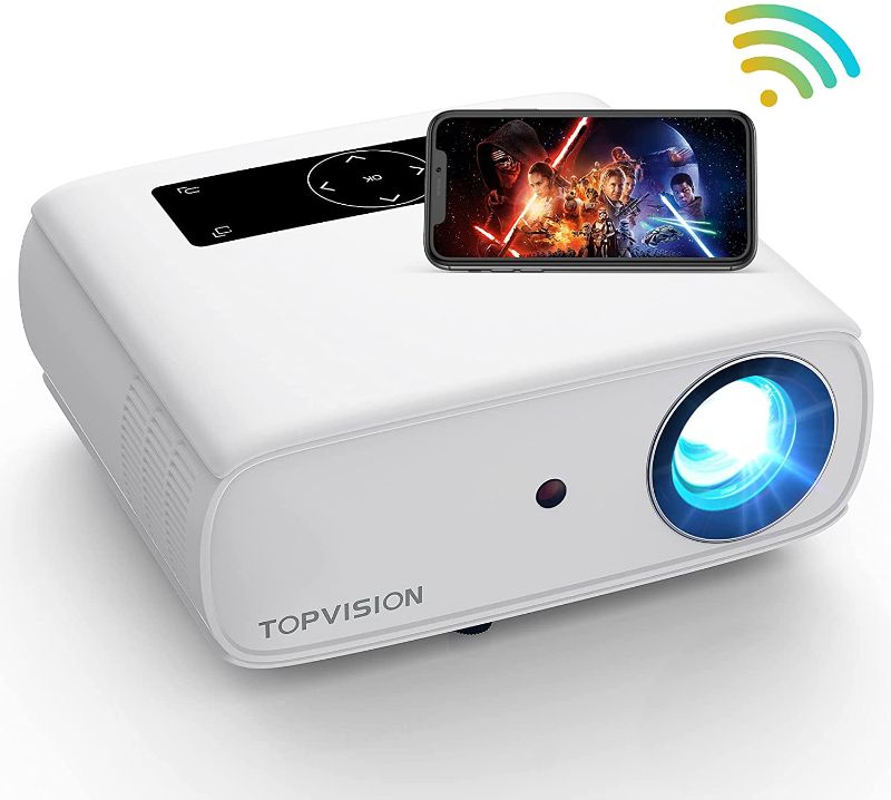 Photo 1 of 5G WiFi Projector, TOPVISION 9500L Native 1080P Video Projector, 4K Supported Movie Projector, 350" Bluetooth Outdoor Projectors Compatible with TV Stick, HDMI, AV, USB, PS4, Smart Phone
