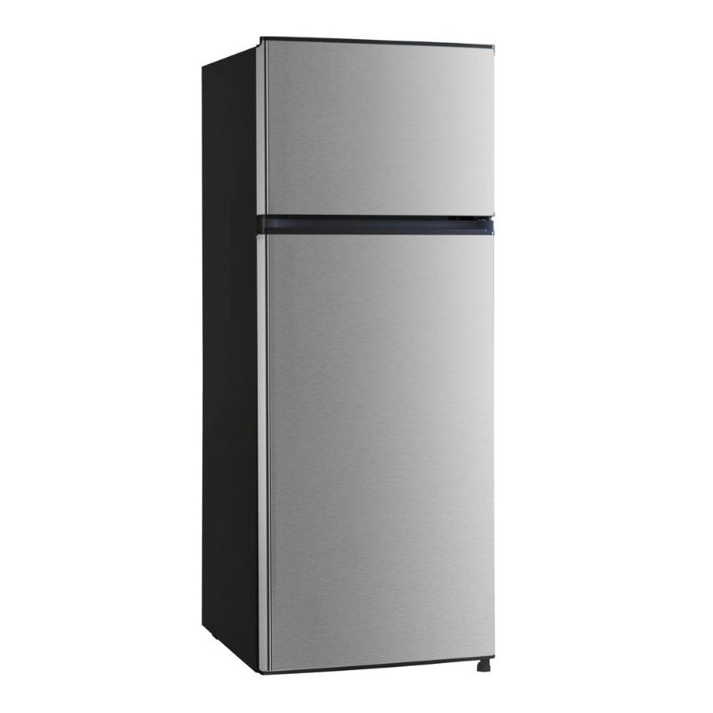 Photo 1 of 7.1 cu. ft. Top Freezer Refrigerator in Stainless Steel Look
