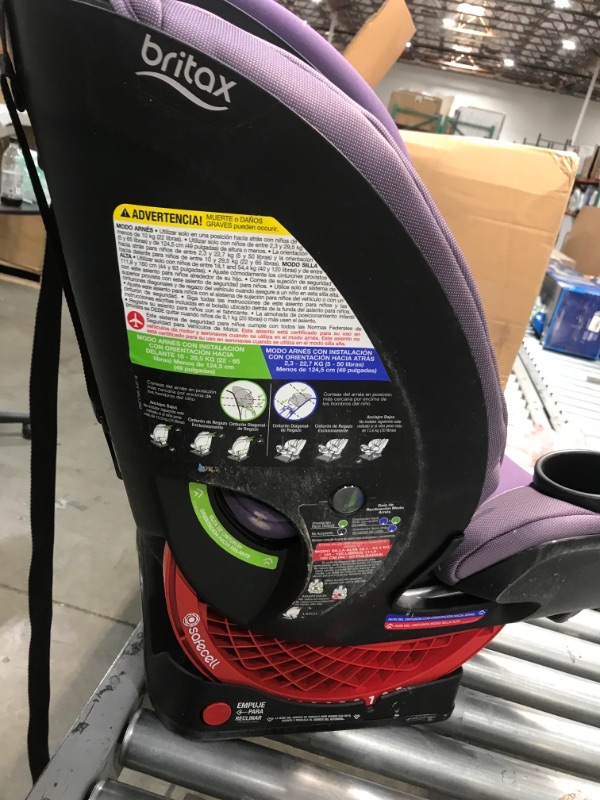 Photo 3 of Britax One4Life ClickTight All-in-One Car Seat – 10 Years of Use – Infant, Convertible, Booster – 5 to 120 Pounds - SafeWash Fabric, Plum
DIRTY.