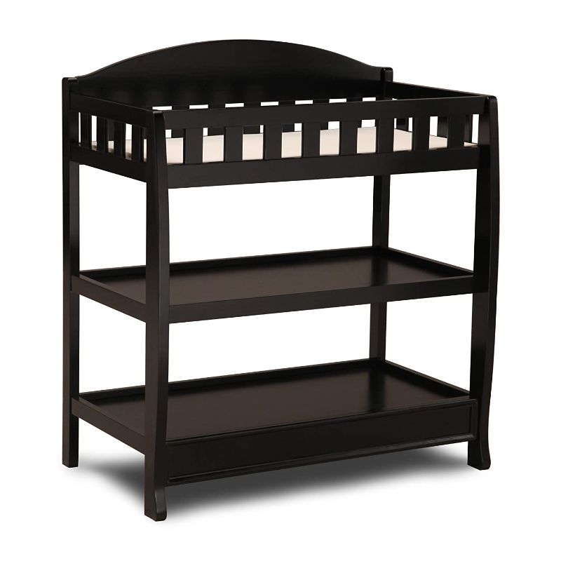 Photo 1 of Delta Children Wilmington Changing Table with Pad Black