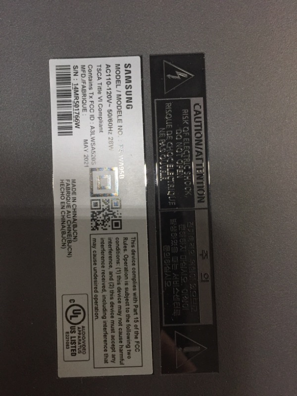 Photo 8 of SAMSUNG HW-Q900A 7.1.2ch Soundbar with Dolby Atmos/DTS:X Alexa Built in(2021), Black
//tested power on //missing remote 