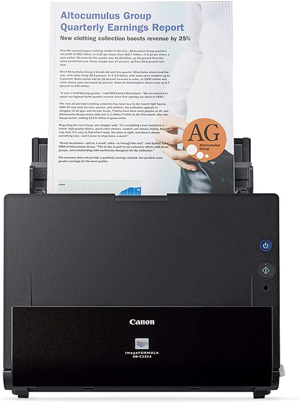 Photo 1 of Canon ImageFORMULA DR-C225 II Office Document Scanner, Black - 3258C002

