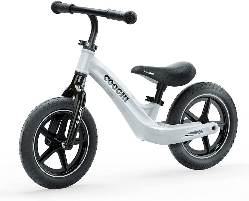 Photo 1 of COOGHI Balance Bike, Adjustable Toddler Balance Bike for Kids Ages 2-6 Years Old, No-Pedal Kids Training Bicycle with Magnesium Frame, Rubber Foam Tires, Lightweight for Little Girls and Boys
missing hardware