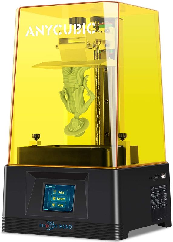Photo 1 of ANYCUBIC Photon Mono 3D Printer, UV LCD Resin 3D Printer Fast Printing with 6.08'' 2K Monochrome LCD, Off-line Print 5.11"(L) x 3.14"(W) x 6.49"(H) Printing Size

