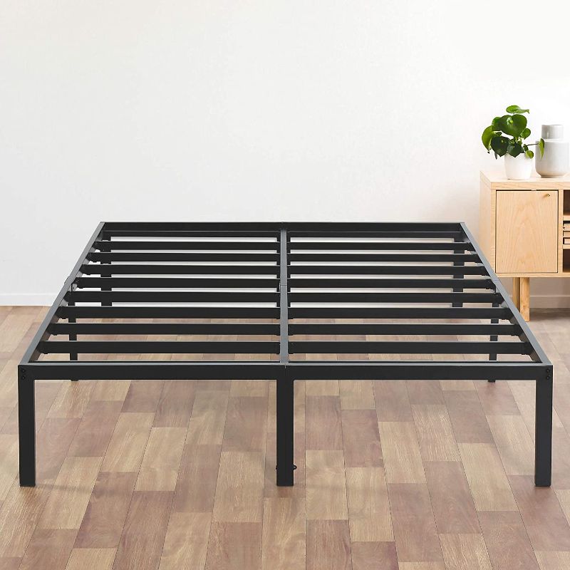 Photo 1 of Olee Sleep 14 Inch Heavy Duty Steel Slat/ Anti-slip Support/ Easy Assembly/ Mattress Foundation/ Bed Frame/ Noise Free/ No Box Spring Needed, Queen