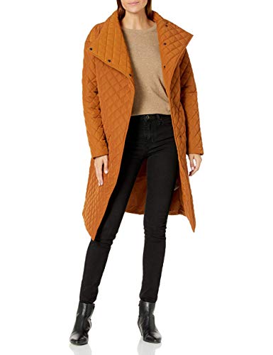 Photo 1 of Daily Ritual Women's Quilted Oversized-Fit Long Coat, Caramel, Medium
