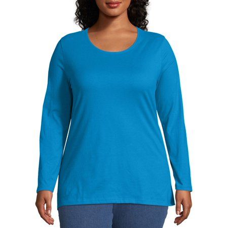 Photo 1 of 2 Just My Size Plus-Size Women's Long-Sleeve Scoopneck Tee
16W