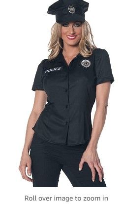 Photo 1 of Underwraps Women's Size Police Fitted Shirt-Plus XL
