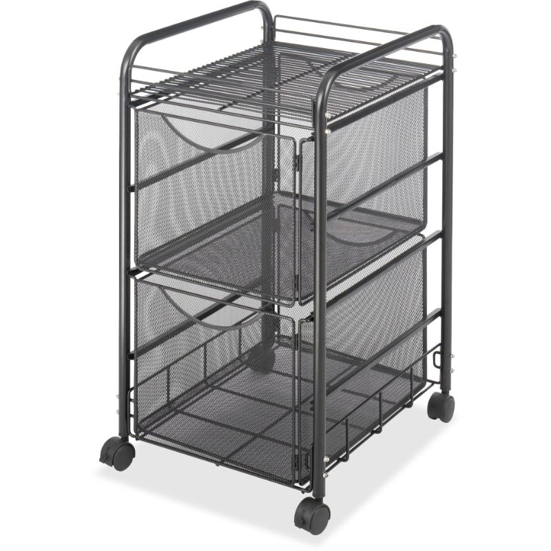 Photo 1 of ***PARTS ONLY*** Safco Products Onyx Mesh Mobile Double File, One-shelf, 15.75w X 17d X 27h, Black

