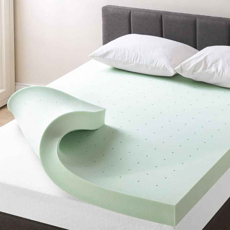 Photo 1 of 4 Inch Ventilated Memory Foam Mattress Topper with Calming Green Tea Infusion
QUEEN