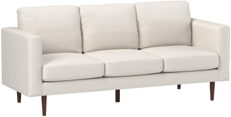 Photo 1 of *** SOFA IS INCOMPLETE, BOX 2 OF 2 ONLY*** BOX 1 OF 2 NOT INCLUDED***
**HARDWARE MISSING***
Amazon Brand – Rivet Revolve Modern Upholstered Sofa Couch, 80"W, Linen
