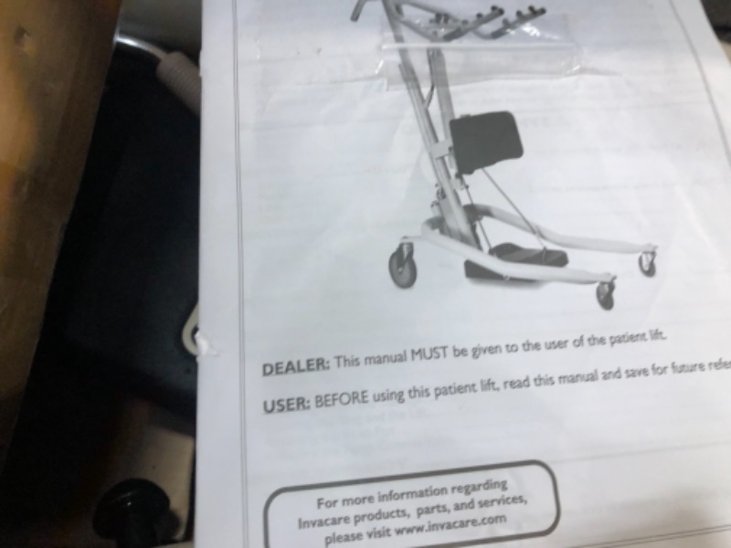 Photo 2 of **MISSING COMPONENTS**
Invacare Get-U-Up Hydraulic Stand-Up Patient Lift, 350 lb. Weight Capacity, GHS350
