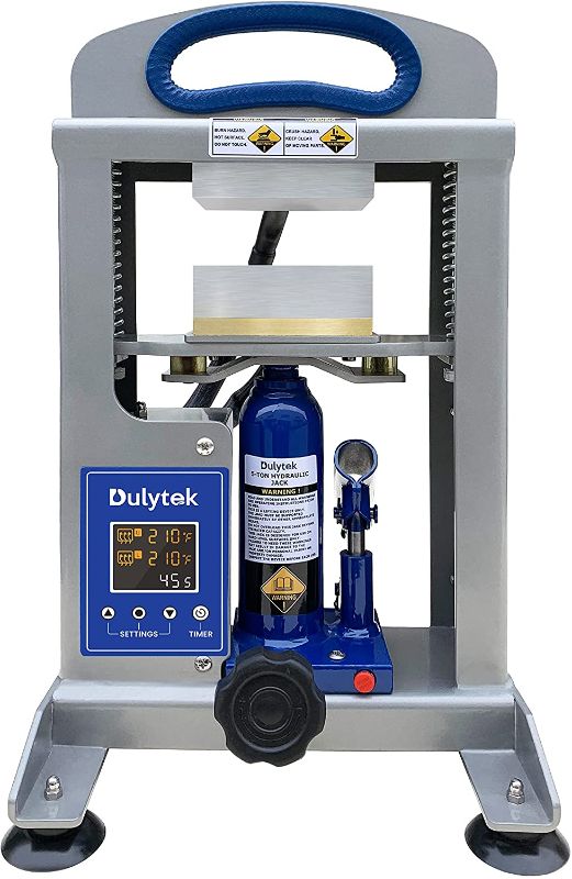 Photo 1 of **ACTUAL HEAT PRESS IS DIFFERENT FROM STOCK PHOTO** **MISSING POWER CORD** UNABLE TO TEST**
Dulytek DHP5 Hydraulic Heat Press, 5 Ton Pressing Force, Dual Heat 3" x 4" Plates - Precise Two-Channel Control Panel
