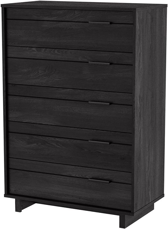 Photo 1 of **PREVIOUSLY USED, SOME PANELS ARE DAMAGED**
South Shore Fynn Collection 5-Drawer Chest - Gray Oak, Model:3237035
