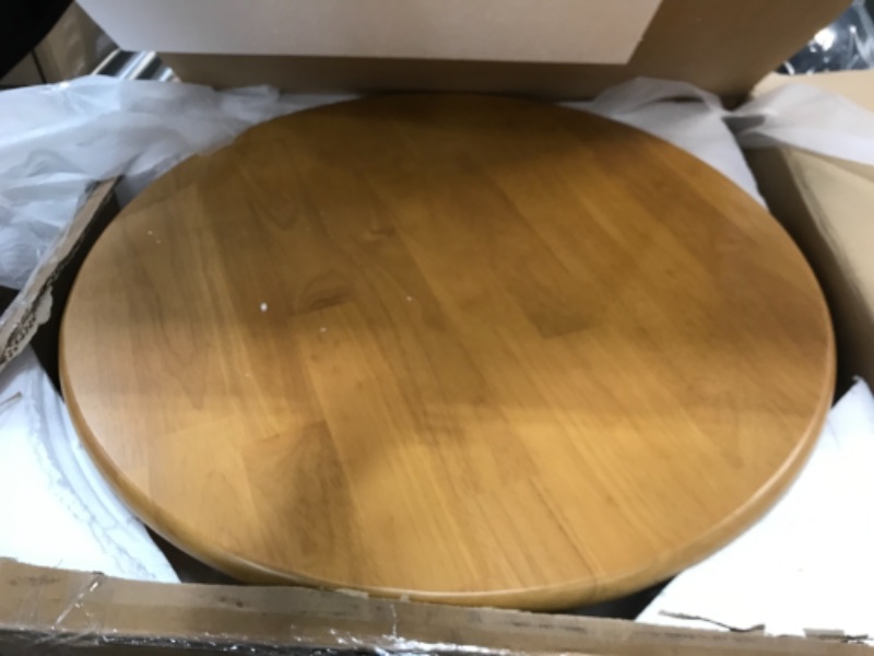 Photo 2 of ***TABLE TOP ONLY*** TABLE BASE/PEDESTAL NOT INCLUDED***
East West Furniture ANT-OMK-TP Antique Table 30" Round in Oak and Buttermilk Finish
