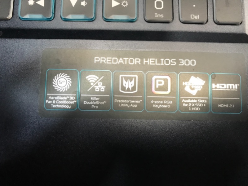 Photo 11 of ***LAPTOP WAS PREVIOUSLY USED, ALL PARTS INCLUDED***
**LAPTOP HAS A TOTAL OF 11 SCREWS LOCATED ON THE BOTTOM, ALL INTACT***
Acer Predator Helios 300 PH315-54-760S Gaming Laptop | Intel i7-11800H | NVIDIA GeForce RTX 3060 Laptop GPU | 15.6" Full HD 144Hz 3