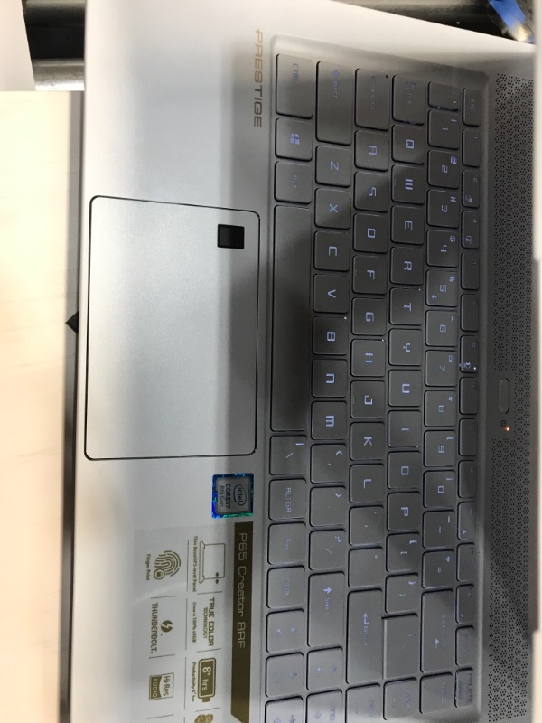 Photo 5 of ***PARTS ONLY*****
**LAPTOP SCREEN DOES NOT POWER UP, STAYS COMPLETLY DARK, NO IMAGE****
LAPTOP KEYS DO LIGHT UP
MSI P65 Creator 8RF-442 15.6" Professional Laptop - Intel Core i7-8750H, GTX1070, 16GB DDR4, 256GB NVMe SSD, Win 10 PRO

