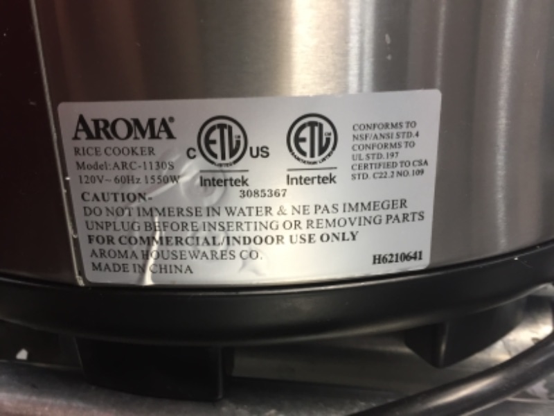Photo 4 of **PARTS ONLY**Aroma 60-cup (cooked)  (30-cup Uncooked) Commercial Rice Cooker