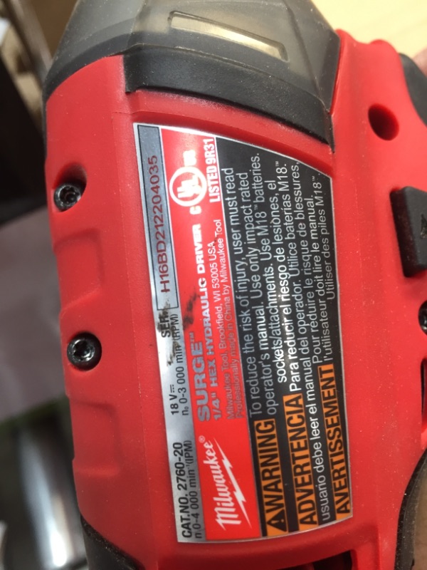 Photo 2 of M18 FUEL SURGE 18-Volt Lithium-Ion Brushless Cordless 1/4 in. Hex Impact Driver (Tool-Only)
