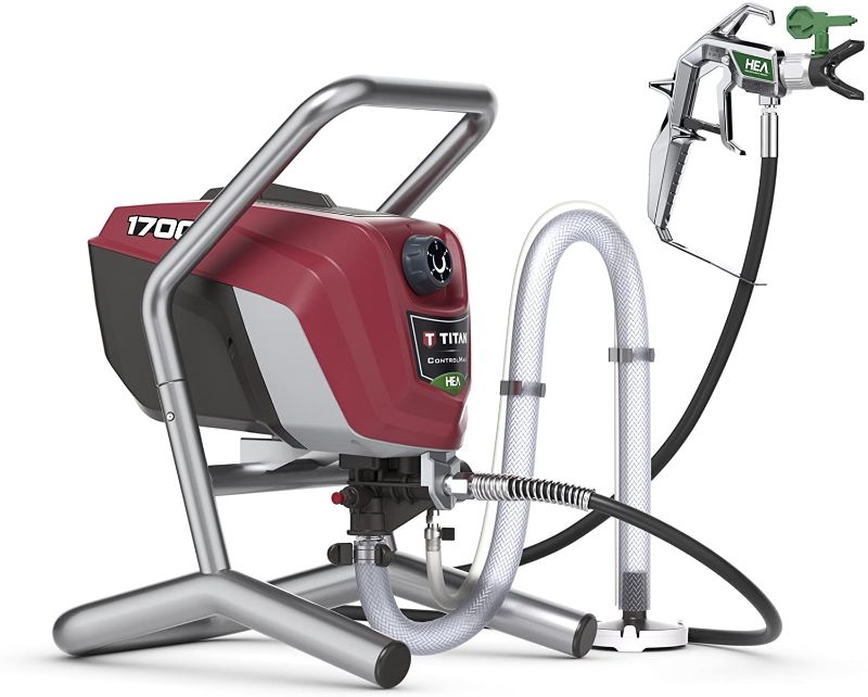 Photo 1 of Titan 0580009 ControlMax 1700 High Efficiency Airless Paint Sprayer, HEA technology decreases overspray by up to 55% while delivering softer spray
