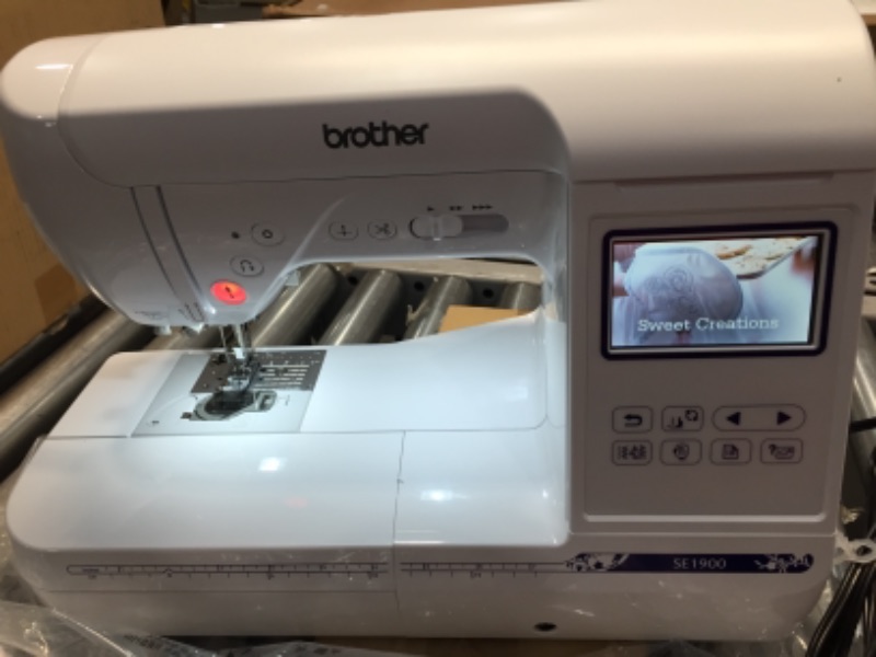 Photo 4 of Brother SE1900 Sewing and Embroidery Machine, 138 Designs, 240 Built-in Stitches, Computerized, 5" x 7" Hoop Area, 3.2" LCD Touchscreen Display, 8 Included Feet
