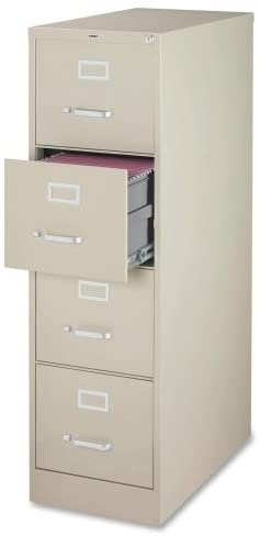 Photo 1 of Lorell Commercial-grade 4-Drawer Vertical File-Vertical File, 4-Drawer, Legal, 18"x26-1/2"x52", Putty
