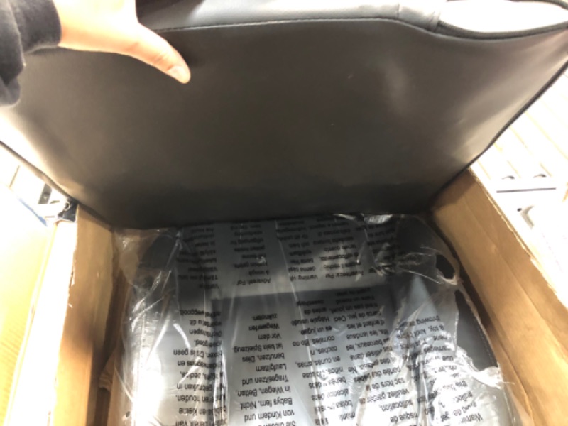 Photo 3 of Amazon Basics Classic Puresoft Padded Mid-Back Office Computer Desk Chair with Armrest - Black
INCOMPLETE SET: BOX 1/2, BACK OF CHAIR AND SEAT INCLUDED ONLY AS SEEN IN PHOTOS