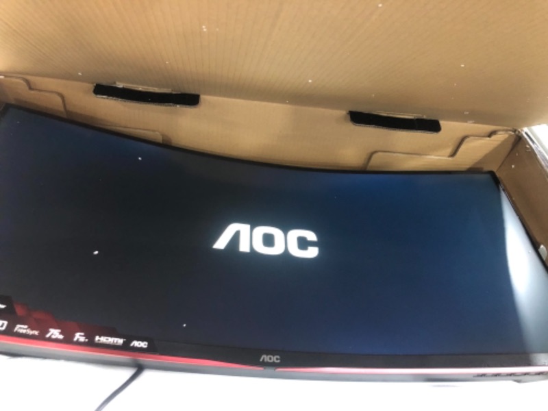 Photo 1 of AOC CQ34G2 Super Curved Frameless Gaming Monitor, UltraWide FHD 2560x1080, 1500R VA Panel, 1ms MPRT, 75Hz, FreeSync, Height Adjustable, 3-Yr Zero Dead...
