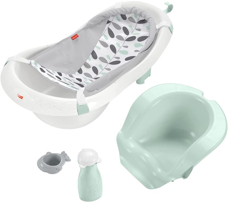 Photo 1 of Fisher-Price 4-In-1 Sling 'N Seat Tub – Climbing Leaves, Convertible Baby to Toddler Bath Tub with Support and Seat [Amazon Exclusive]
