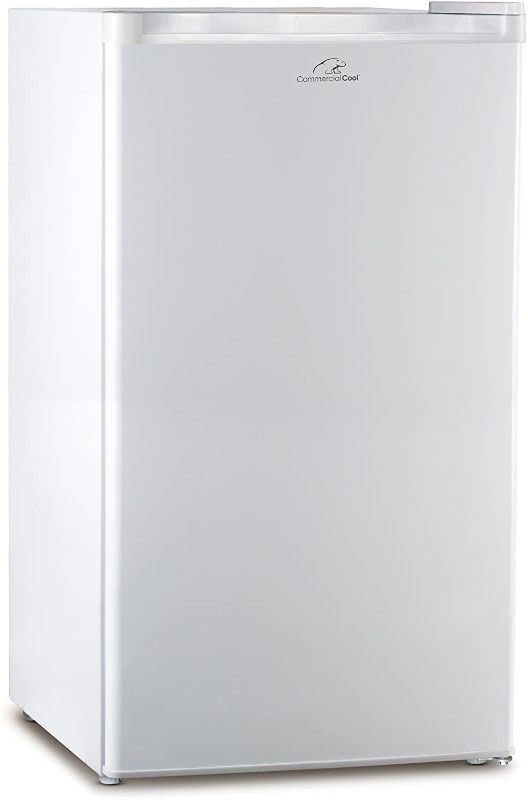 Photo 1 of Commercial Cool CCR32W Compact Single Door Refrigerator and Freezer, 3.2 Cu. Ft. Mini Fridge, White
