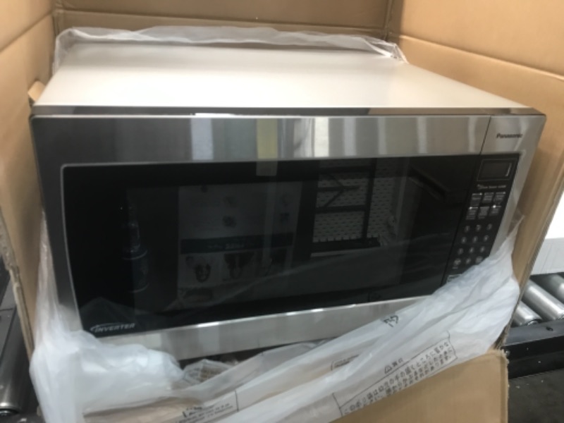 Photo 2 of Panasonic Microwave Oven NN-SN966S Stainless Steel Countertop/Built-In with Inverter Technology and Genius Sensor, 2.2 Cubic Foot, 1250W
