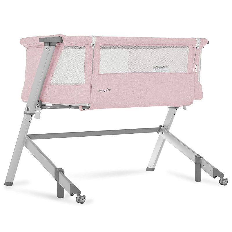 Photo 1 of Dream On Me Skylar Bassinet & Bedside Sleeper, Pink , 35.25x22.25x30.5 Inch (Pack of 1)
