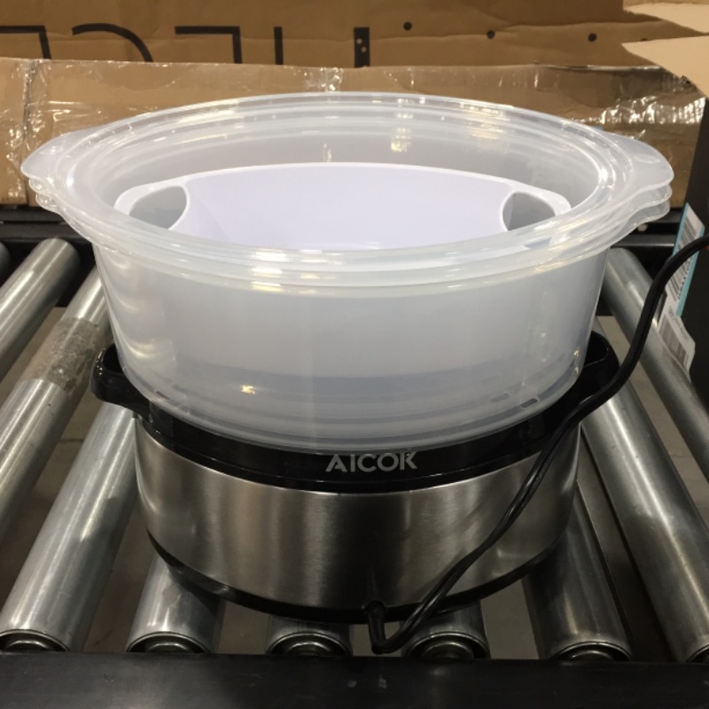 Photo 2 of Aicok 3-Tier Cooking Steamer, 9.5 QT Vegetable or Meat Electric Steamer, 800W.
